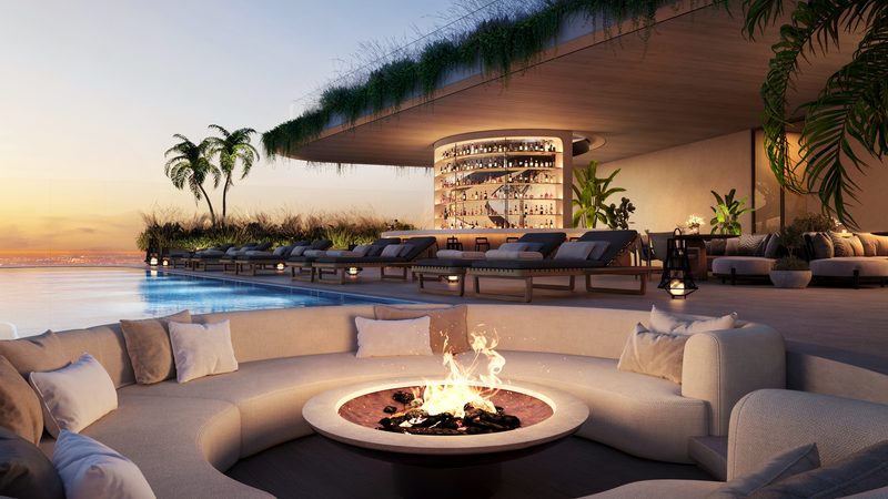Vento rooftop lounge, developer rendering